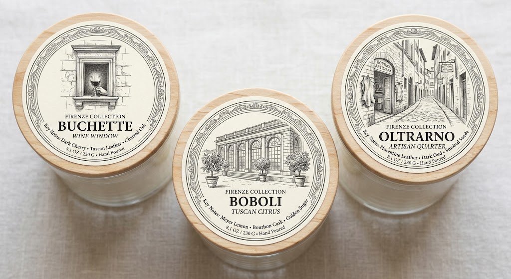 Lid labels from the Firenze Collection